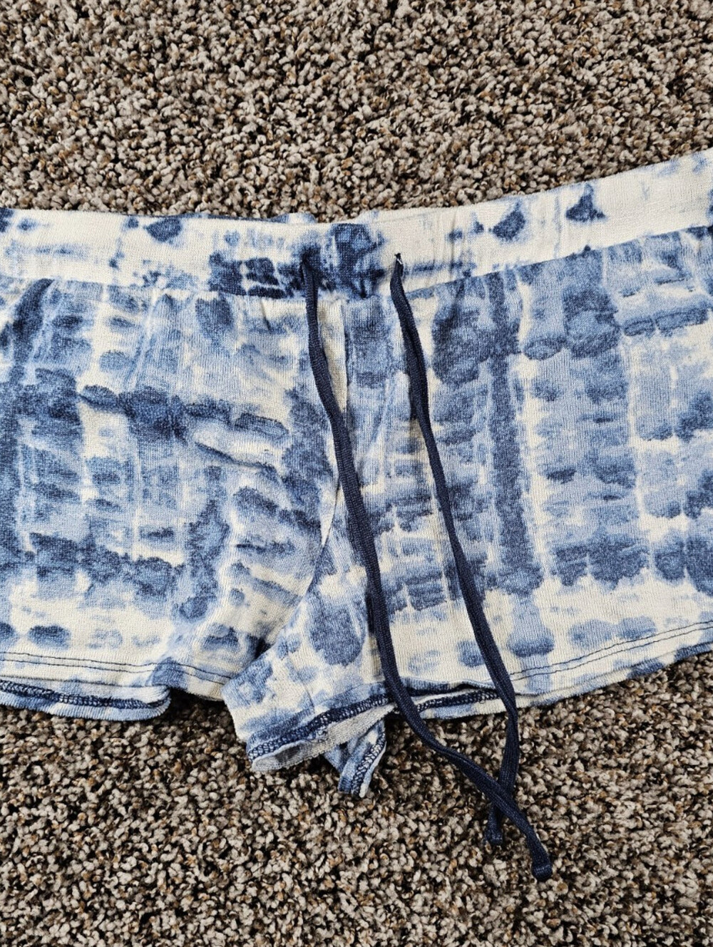 Lucky Brand Womens Sz S Pajama Shirts Blue White Tie Dye